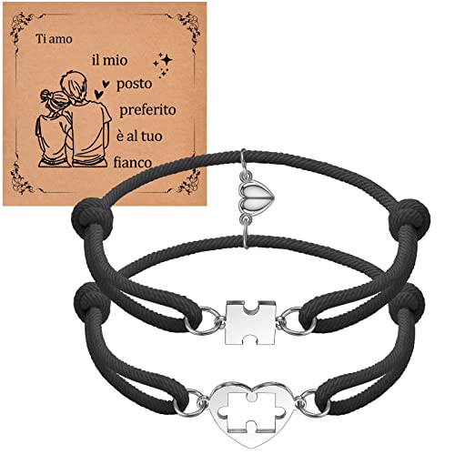 CheersLife Regalo Festa Della Mamma,Coppia di bracciali con ciondoli a...