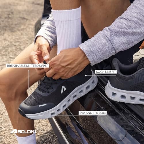 Image of BoldFit Running Shoes for Man Soft EVA Sole Sports Shoes for Men Running Light Weight Shoe for Men Sports Anti Slip Gym Shoe for Man, Airframe