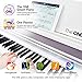 The ONE Digital Piano with Lighted-up Teaching Keys, Piano Keyboard 88 Keys with Hammer Action for Beginner/Professional, Full Size Weighted Keyboard with Piano Stand/3-Pedal Unit/APP, White