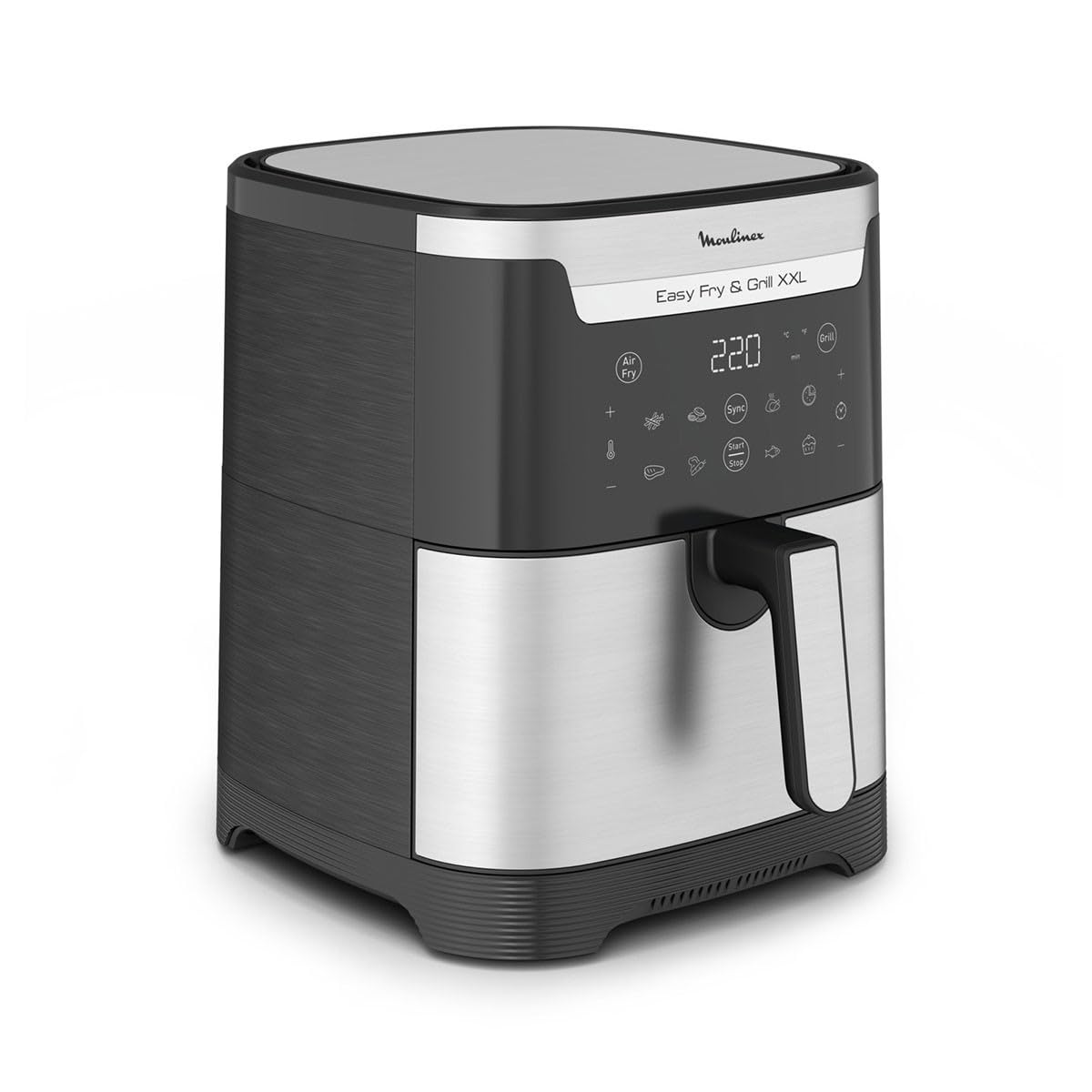 Moulinex EZ801D15 Easy Fry & Grill Friteuse à air et grill 2 en 1, capacité XXL, séparateur pour double cuisson, brunissage impeccable, résultats croustillants, cuisson saine, 8 programmes, 6,5 l