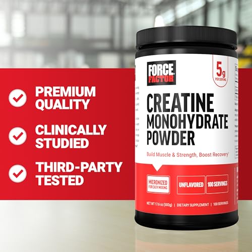 Force Factor Creatine Monohydrate Micronized Powder 500g (100 servings) — view 9