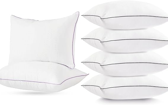 JOLLYVOGUE Pillows King Size Set of 2, Pillows King Size Set of 4, Cooling and Supportive Pillows with Super Soft Down Alternative Fill, Hotel Pillows for Side, Back,