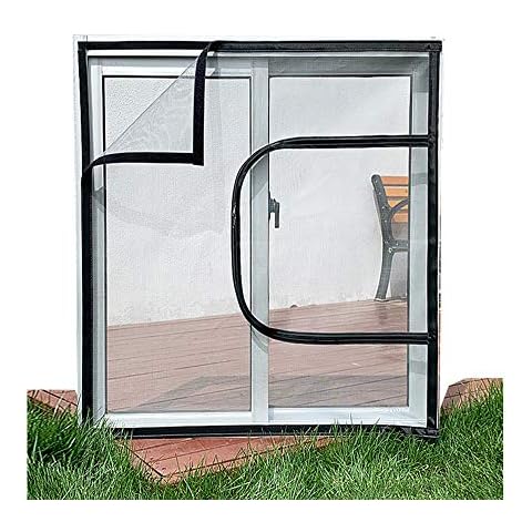 DUCHEN Indoor Cats Window Safety Net for Cats Protection,Self-Adhesive Window Screen Mesh with Zipper,Fly Screen Netting for Insect,Can be Cut Cover