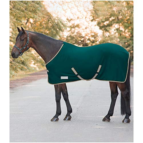 WALDHAUSEN ECONOMIC - Manta de forro polar con correas cruzadas (145 cm), color verde