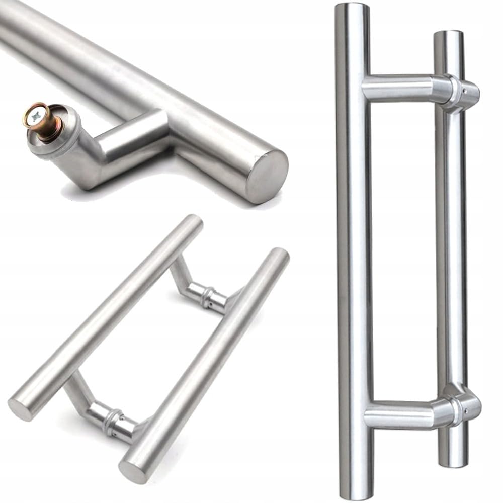 Haltegriff Edelstahl 32x300/460 mm satiniert Doppelgriff Türbeschlag für Glastüren Holztüren PVC Türen Innen Außen