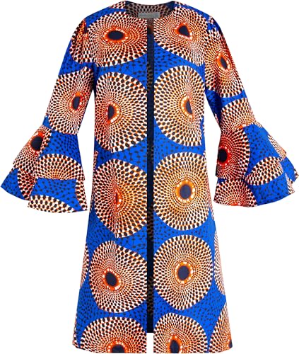 Image of SHENBOLEN Women African Print Jacket Dashiki Traditional Top Dress