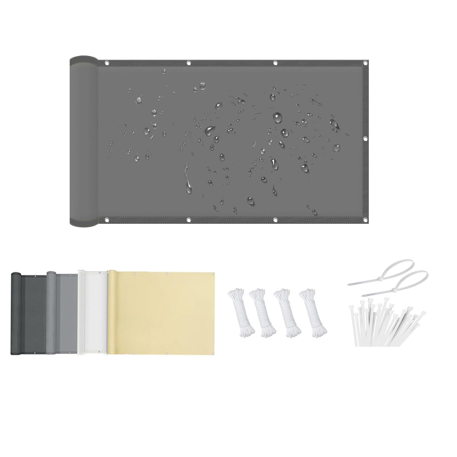 Voile d'ombrage rectangulaire anti UV pour protéger la terrasse de la chaleur d'été