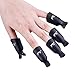 eBoot 10 Pieces Acrylic Nail Art Soak Off Clip Cap UV Gel Polish Remover Wrap Nail Tool (Black)