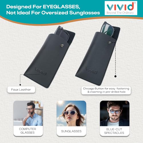Image of Unisex Specs Chicago Button Eyewear Dabbi Faux Leather Soft Case Cover