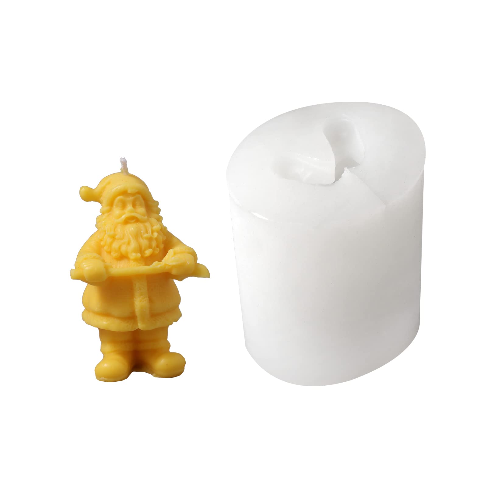 BOOWAN NICOLE Christmas Santa Claus Silicone Candle Mold 3D DIY Silicone Mould for Soap Cake Chocolate Fondant Handmade Craft (R1231)