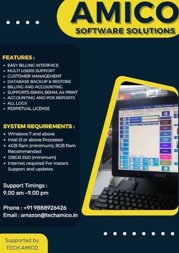 Amico Restaurant POS - GST one software for all your business needs Offline Billing And Invoicing Software (E-Mail Delivery Only) - Image 7
