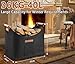 Log Baskets for Fireplaces - 55 L Wood Baskets Made of Thickened Felt, XXL Log Baskets for Wood Burner Indoor with Extended & Thicker Handles, Foldable Fire Basket for Firewood, Vegetables (Dark Gray)