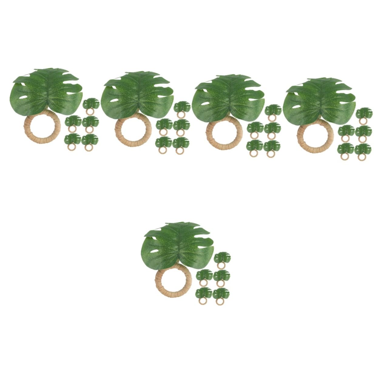 ULTECHNOVO 4 Set Portatovagliolo Portatovaglioli Per Tavoli Ringraziamento Arredamento Nozze Fibbia Del Tovagliolo Realistica Delicata Fibbia Per Tovaglioli Cannuccia 6 Pezzi*4