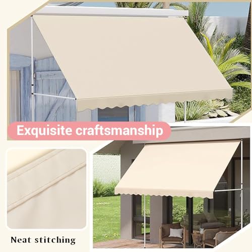 Toile de rechange rétractable imperméable patio store extérieur 4x3m