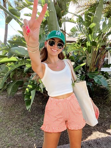 Image of Boxer Shorts for Women Pajama Gingham Shorts Casual Lounge Sleep Plaid Y2K Beach Bottoms for 2026 Summer