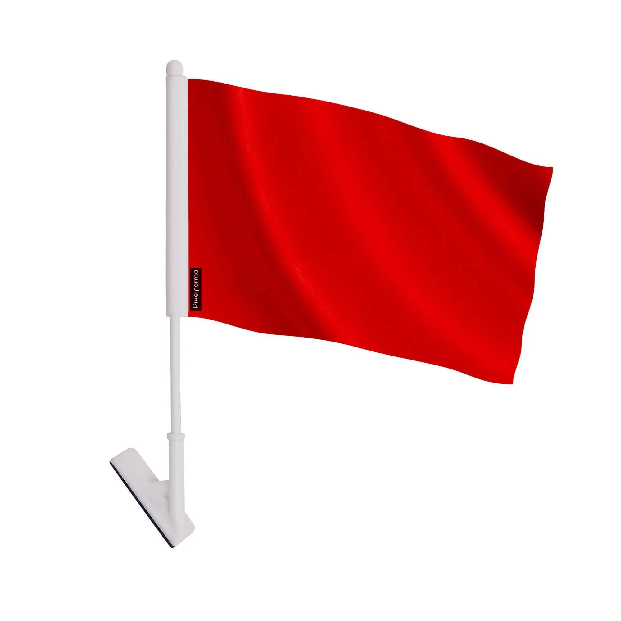 Drapeau adhésif rouge en polyester pour identifier les urgences