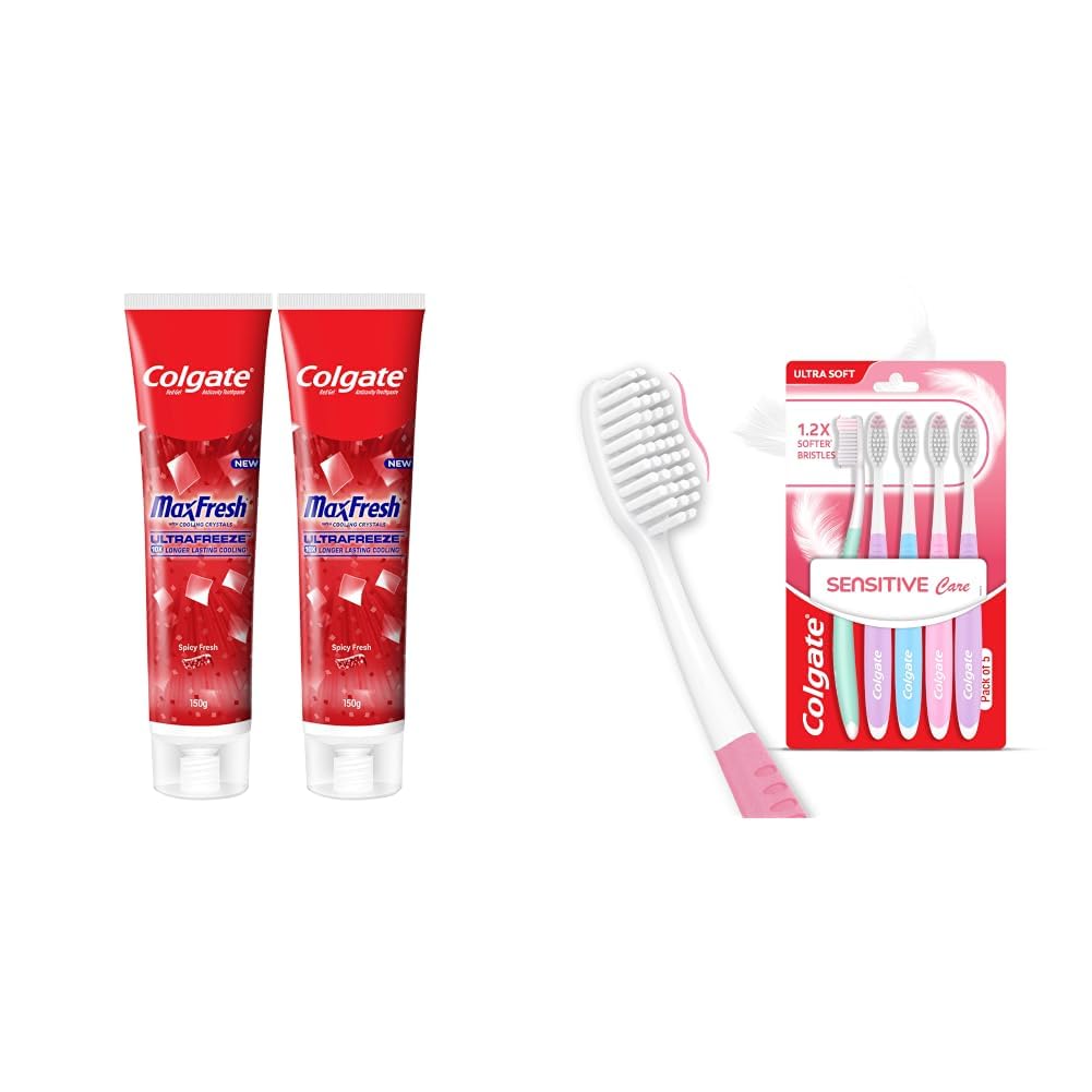 Colgate Max Fresh Toothpaste, Red Gel Paste with Menthol For Tooth Decay Prevention, Cavity Protection, Gum Protection, Whitening, Eliminates Bad Breath (300g, 150g X 2, Spicy Fresh, Saver Pack)-image-17