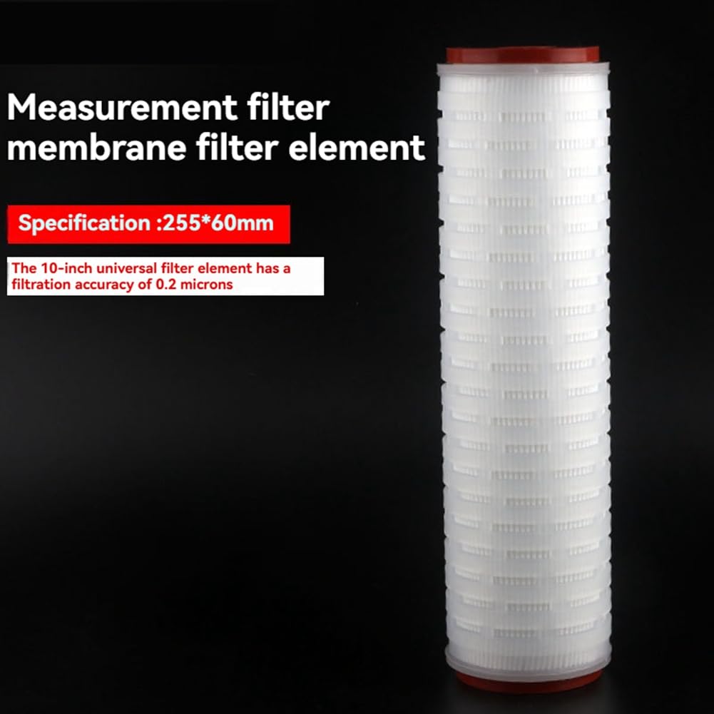 2 Cartucce Filtranti A Membrana Plissettate per Purificatore d'Acqua da 10" A Doppia estremità Aperta in Microfibra di Polipropilene