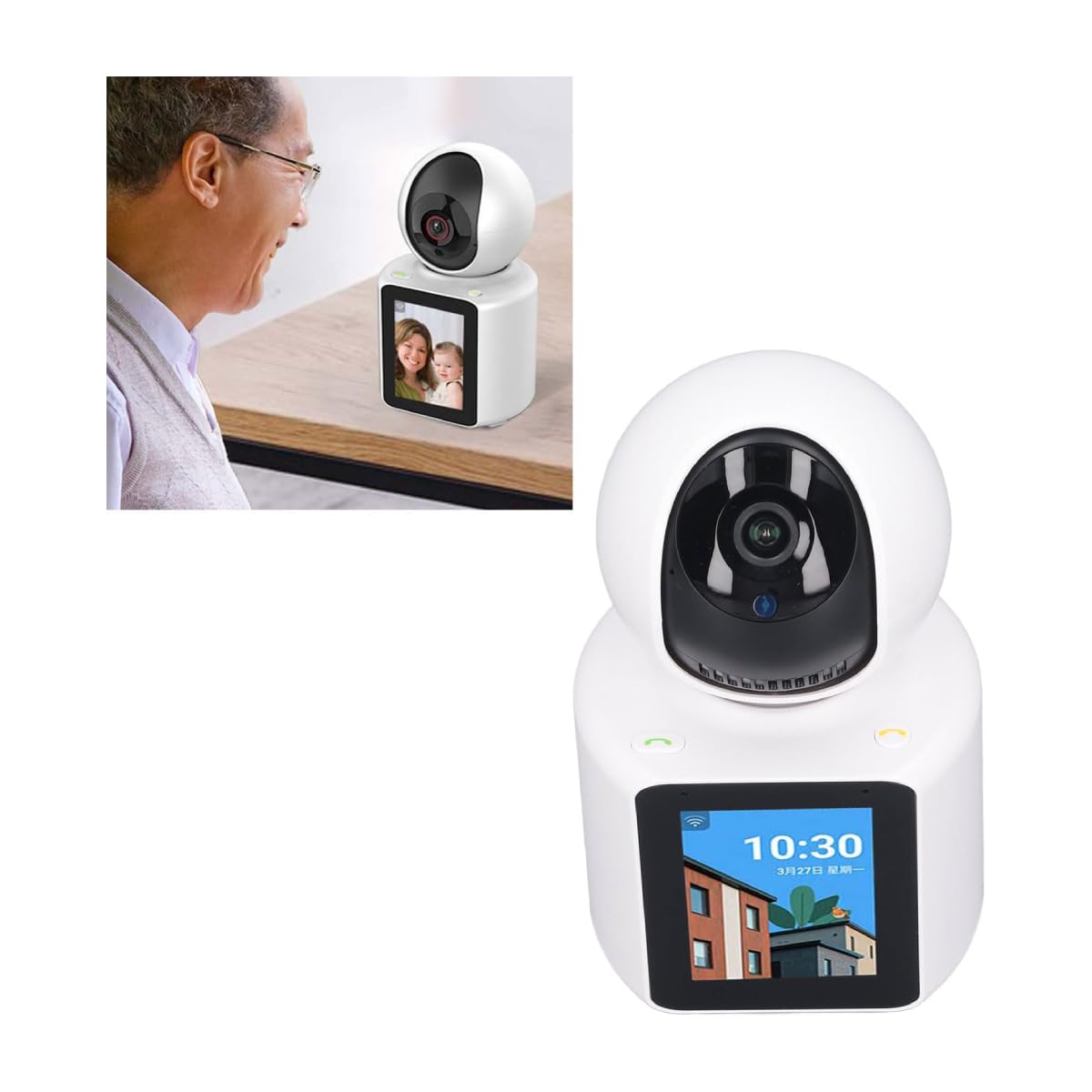 YU WELL Video Calling Camera Smart WiFi Camera 2.8 Inch IPS Screen, Two-Way Video Talk, 1080P Wireless Camera For Remote Viewing, Surveillance, And Monitor