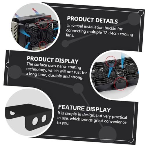 4 Pcs Sujetadores para ventilador GPU para ventiladores de 12-14 cm miniatura 4