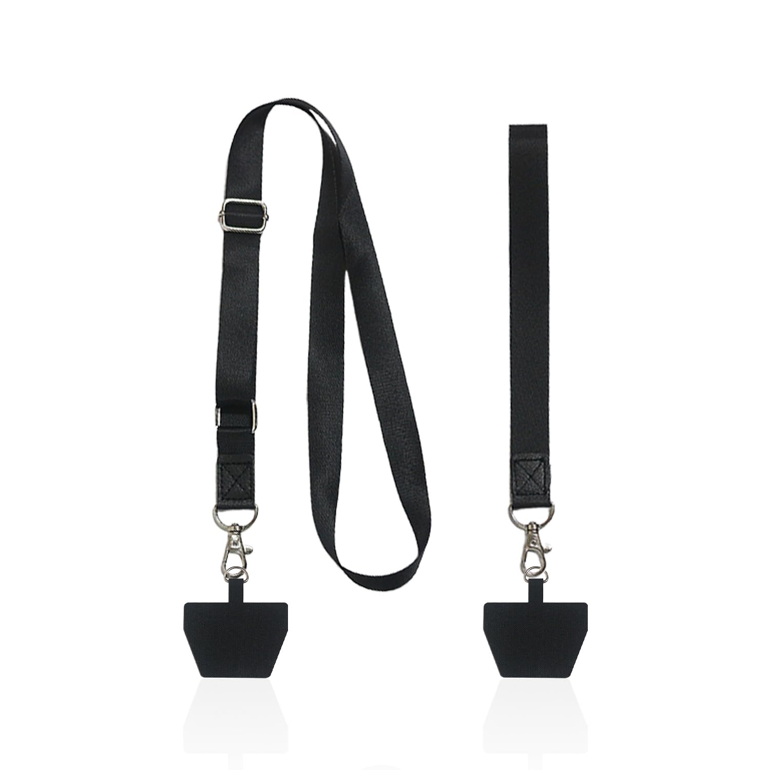 Gdfhbd Black 1 Mobile Phone Lanyard, 2 Clips, Retractable Hanging Neck Mobile Phone Lanyard, Anti-Dropping Mobile Phone Lanyard, Mobile Phone Decoration Accessories.