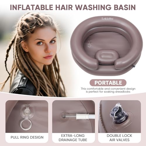 Image of Inflatable Shampoo Basin for Bedridden, Portable Hair Wash Bowl | Soft neck support with easy drainage helps elderly, disabled, injured, and post-surgery users enjoy comfortable bedside care