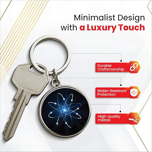 Image of MG | Protective Evil Eye /Spiritual Symbols /Om /Motivational Keychains | Double-Sided Metal Key Ring | Good Luck and devine Charm for Car, Bike, Home & Office