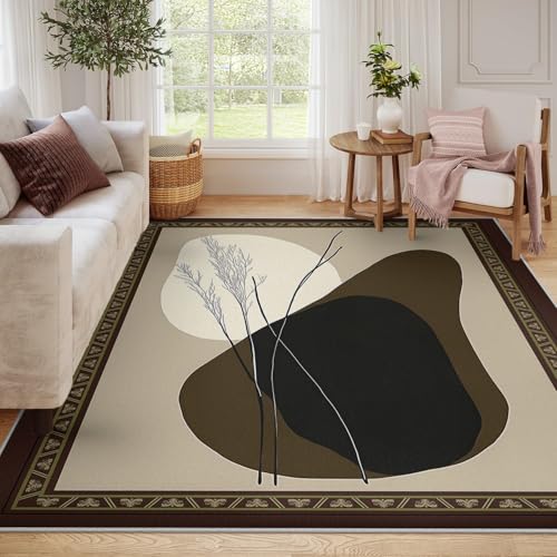 Tapis fin pliable pour chambre et studio géométrie abstraite - 6