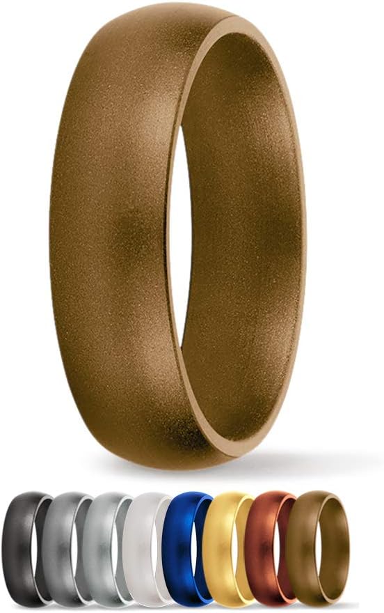 SafeRingz Silicone Wedding Ring, 6mm, Made in The USA, Men or Women, Size 4-13