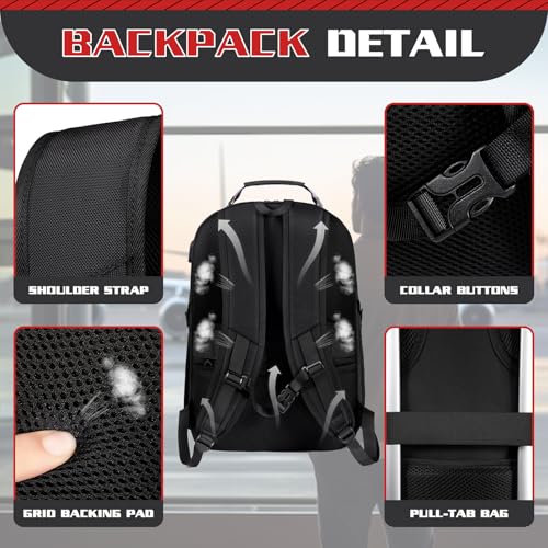 50L Travel Backpack, 17 inch Laptop Backpack for Men, Extra Large Sturdy TSA Friendly with USB Port College School Rucksack Bag Gifts for Him Men Women, Black4