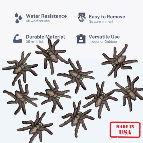 Halloween Scare Kit Creepy Spider Magnet Decorations For Refrigerator, Garage Door, Or Car, Removeable Indoor Outdoor Magnetic Decals, 4 Inches, Pack Of 10 Magnets (Black) #TOP3