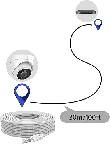 Miniatura 8 de ANNKE 4 cámaras IP de seguridad PoE para exteriores de 5MP con micrófonoaudio, lente de 0.110 in (116  FOV), visión nocturna de 100 pies,