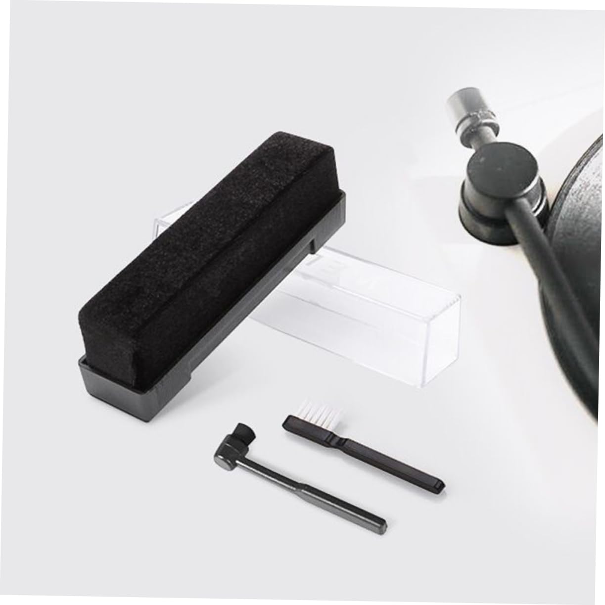 Gatuida Kit Limpieza Discos Vinilo con Brochas Antiestáticas y Líquido Cuidado Completo para Tocadiscos y Agujas y Duradero