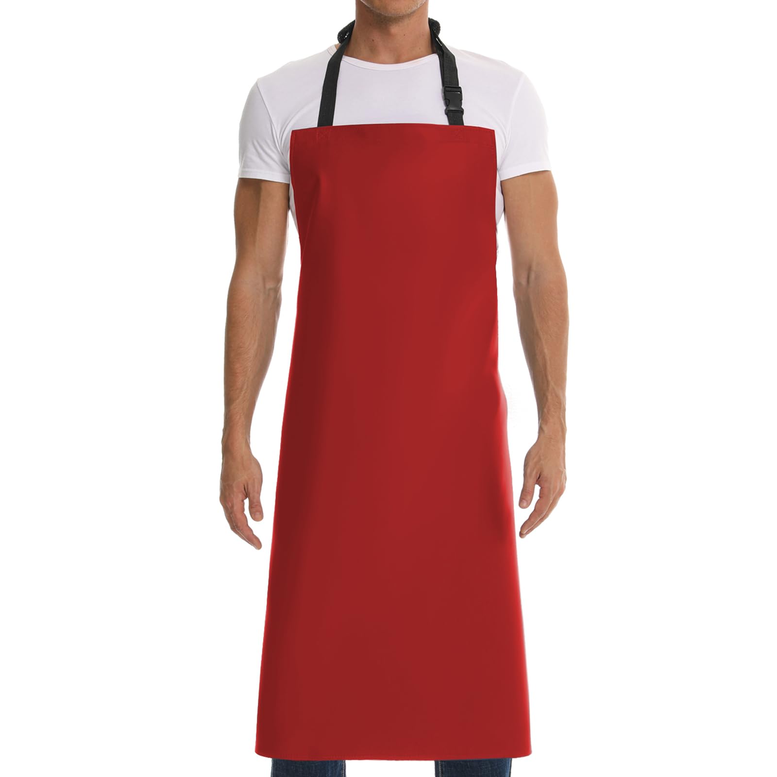 Homsolver Heavy Duty Vinyl Waterproof Apron for Unisex Adult, Ultra Lightweight, Chemical Resistant Industrial Work Apron