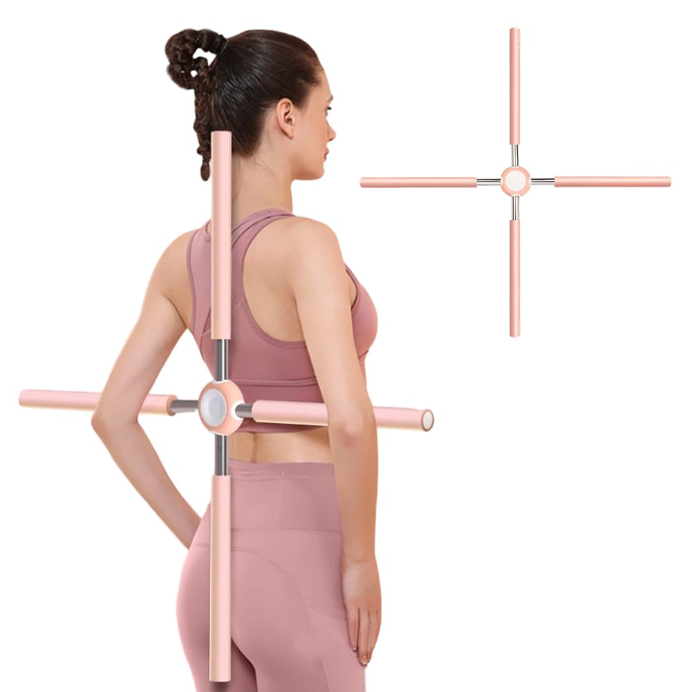 Bastone per yoga, correzione posturale, bastone da yoga, asta da ginnastica con nucleo in acciaio inox e schiuma, barra di correzione per yoga, per allenamento completo a casa, stretch, Sculpt