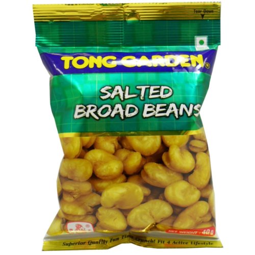 Crispy Salted Broad Beans Snack Tong Garden Brand (Net Wt 40g X 3) Product of Thailand