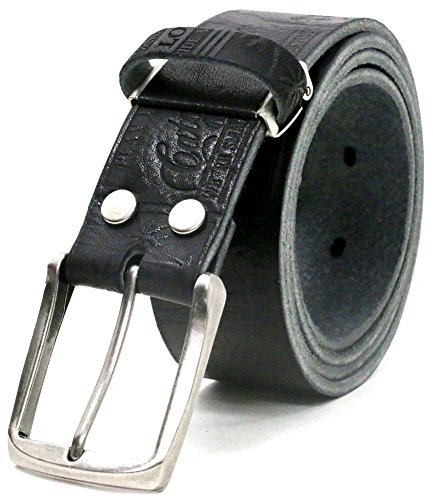 [エムアールユー] ベルト メンズ カジュアル 革 栃木レザー ロング 日本製 レザー バックル ブラック Free