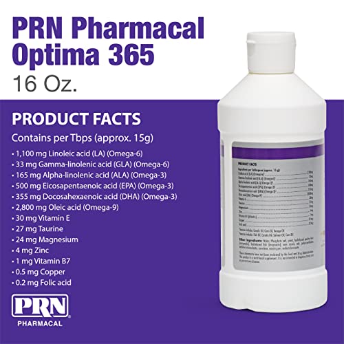 PRN Pharmacal OPTIMA 365 – Essential Fatty Acids Nutritional Supplement for Cats & Dogs – With Omega-3, Omega-6, Omega-9, & Other Vitamins & Minerals to Support Overall Pet Health – 16 Fl Oz PRN Pharmacal OPTIMA 365 – Essential Fatty Acids Nutritional Supplement for Cats & Dogs – With Omega-3, Omega-6, Omega-9, & Other Vitamins & Minerals to Support Overall Pet Health – 16 Fl Oz