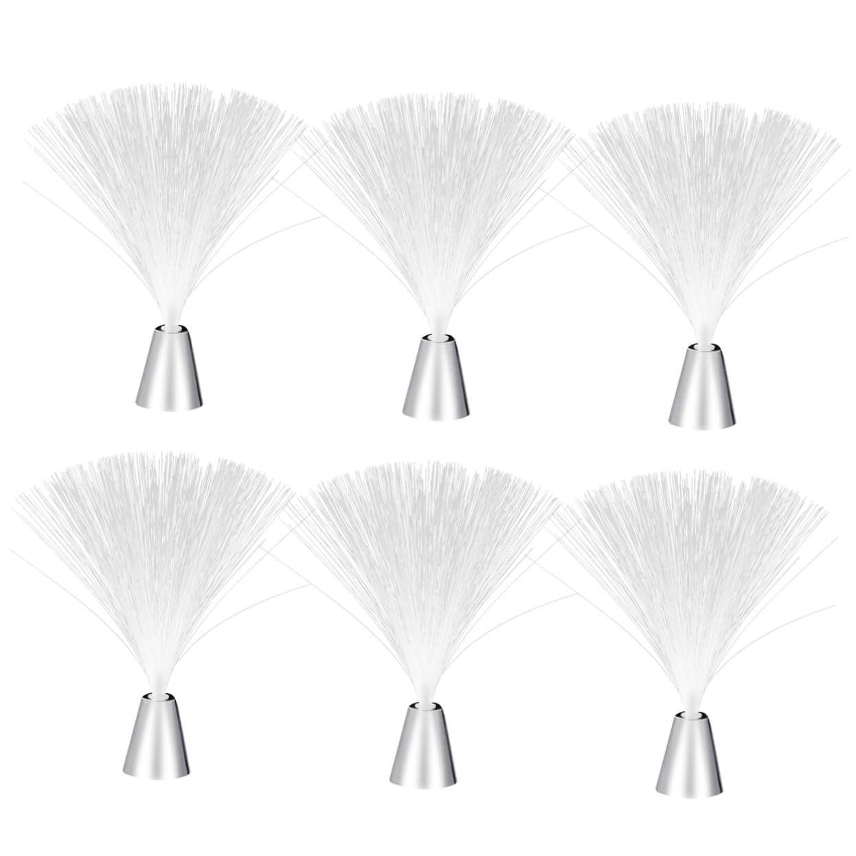 TEHAUX 6Pcs Colorful LED Fiber Optic Lamp for Atmosphere Decoration Battery Lights for Weddings and Parties Unique Design for Indoor Outdoor Use