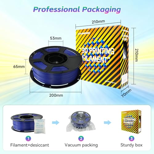 Image of FLASHFORGE Silk+ PLA Filament 1.75mm Blue, Silky Texture 3D Printing Filament, Enhanced Layer Adhesion with Stunning Surface Finish; Chrome-Like Brilliance and Silk-Smooth Perfection