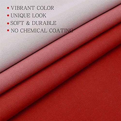 Image of G2000 Blackout Curtains & Drapes for Bedroom Living Room 84 Inches Long Red and Greyish White Room Darkening Window Treatments Ombre Thermal Insulated Light Blocking Grommet Backdrop Curtains 2 Panels