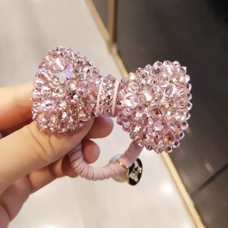 Bandeau doux strass pour cheveux attachés en queue de cheval