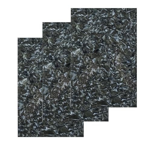 Image of TOEPODO Pearl Mineral Crystal Acrylic Sheets 1 /8 Thick Cast Acrylic Opaque Plastic Panels for Laser Cutting Crafting DIY Home /Festival Decore(3, Black, 8x12inch)