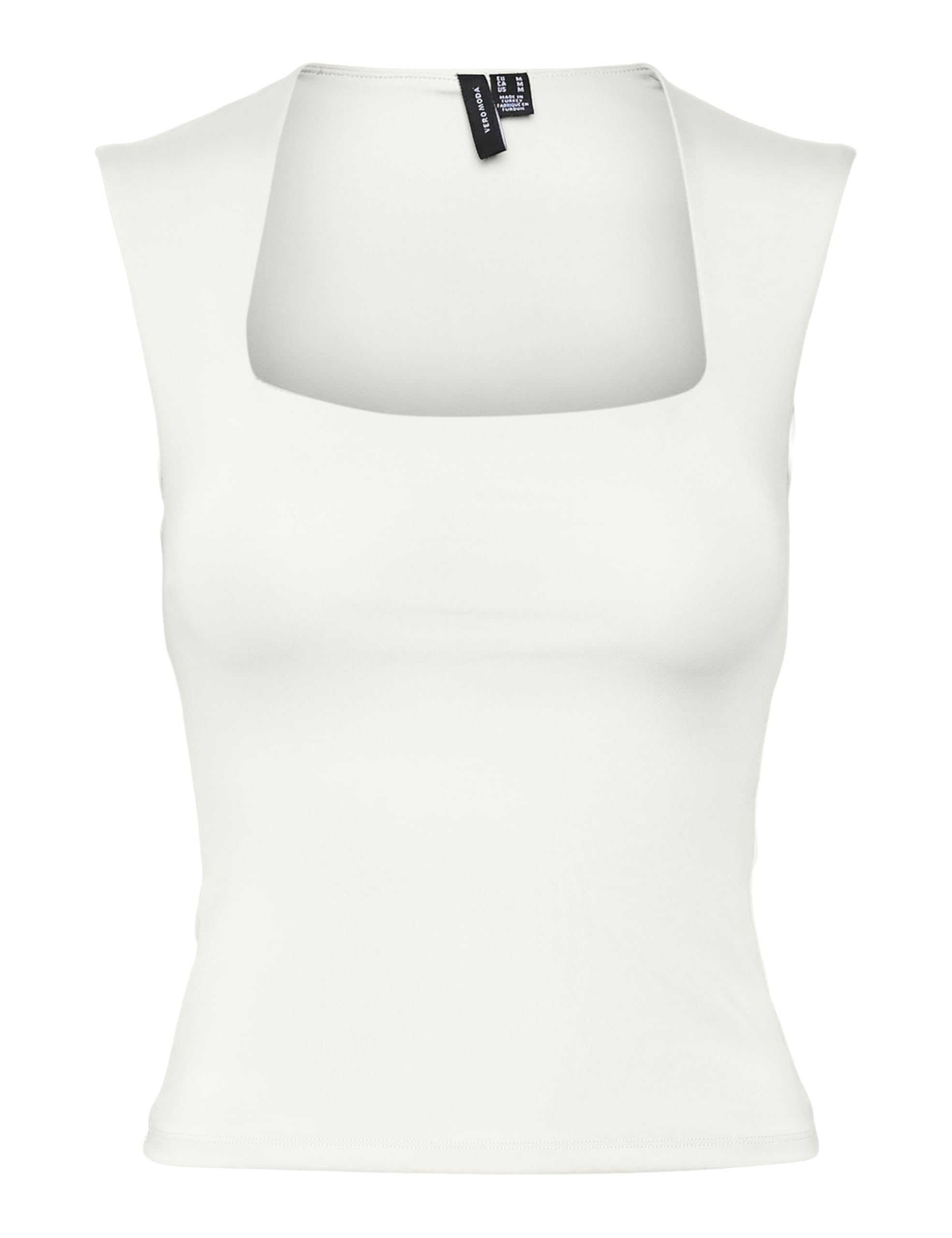 Vero Moda Women's Snow White Vmmillion Sl Square Neck Top Jrs Noos, Xl