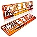 Produktbild schildEVO 2 Kennzeichenhalter | ORANGE Metallic Hochglanz | Rot - Gelb Chrom Look | Nummernschildhalter | Kennzeichen-Halterung | DHL-Versand