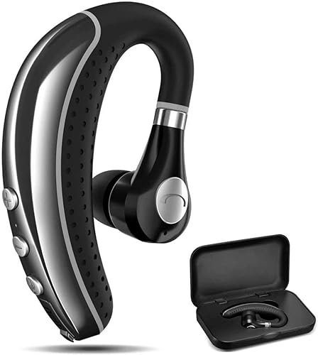 COMEXION Auricular Bluetooth V5.0 Auricular Bluetooth con micrófono y llave de silencio Auriculares inalámbricos de reducción de ruido para