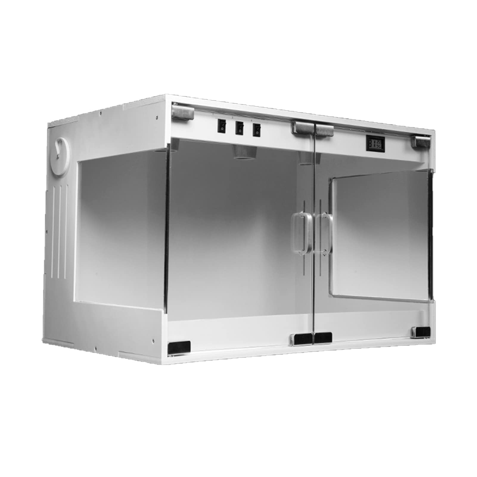 Caja de cría de Reptiles PVCCage Pet Vivarium Lagarto Camaleón Terrario de alimentación Panorámica Incubadora ventilada Hábitat para Serpientes, Tortugas y Anfibios, Blanco (60 x 40 x 40 cm)