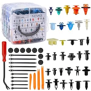 1390pcs Car Door Panel Clips Plastic Fasteners Retainer Kit 33 Sizes Automotive Push Pin Rivets Set Bumper Trim Body Clips for Toyota GM Ford Honda Chevy Acura Chrysler Mazda and More Vehicle Models