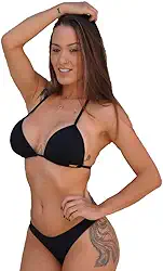 Biquini Asa Delta Cortininha Com Bojo Removível Fio Proteção Solar Moreton