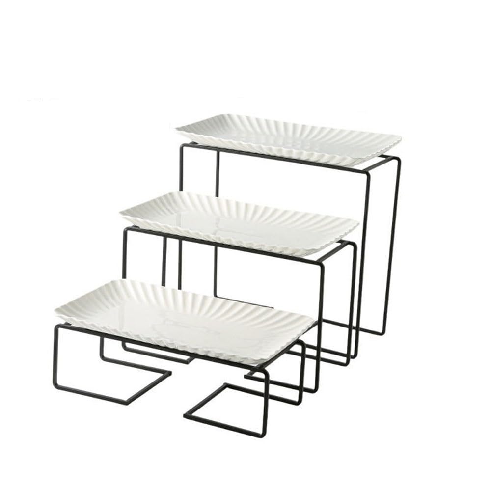 Multiuso Piatto di frutta Dessert Tafel Espositore Pallet for esposizione dell'hotel(Nero)